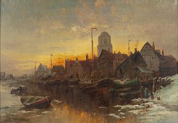 Frans Waldegg, "Maastrecht vid Maasfloden, Holland".