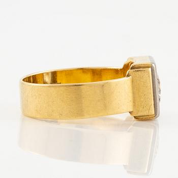 Wiwen Nilsson, Wiwen Nilsson, a ring, 18K gold with a round brilliant-cut diamond, Lund 1964.