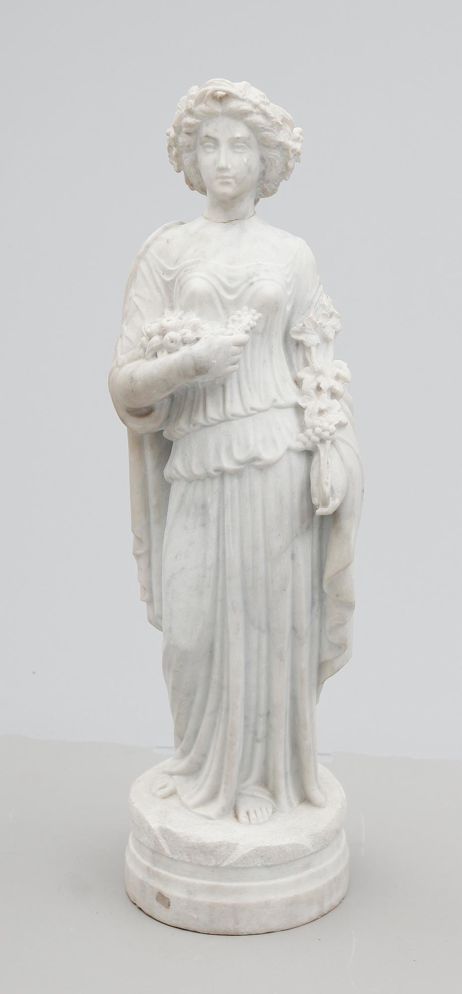 TRÄDGÅRDSSKULPTUR, marmor, 1800-/1900-tal.