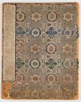 Okänd konstnär, akvarell och tusch på siden, tre stycken i bok. Qingdynastin, 1800-tal.