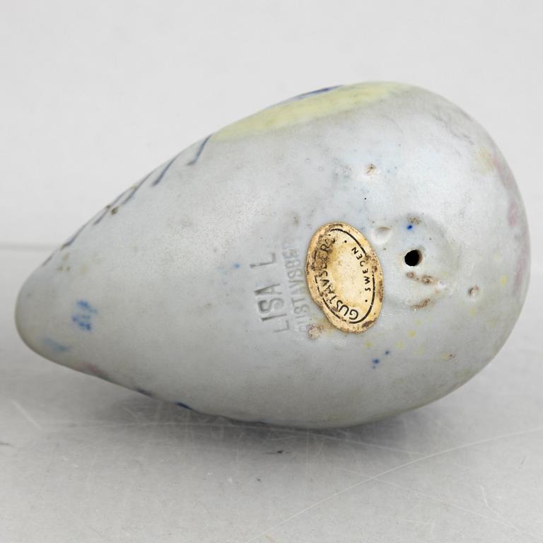 Lisa Larson, skulpturer, 8 st, småfåglar, stengods, Gustavsberg.