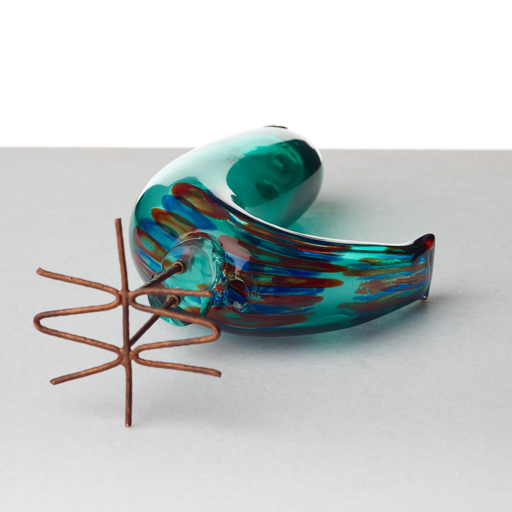 Alessandro Pianon, a "Pulcino" glass bird, Vistosi, Murano, Italy 1960's.