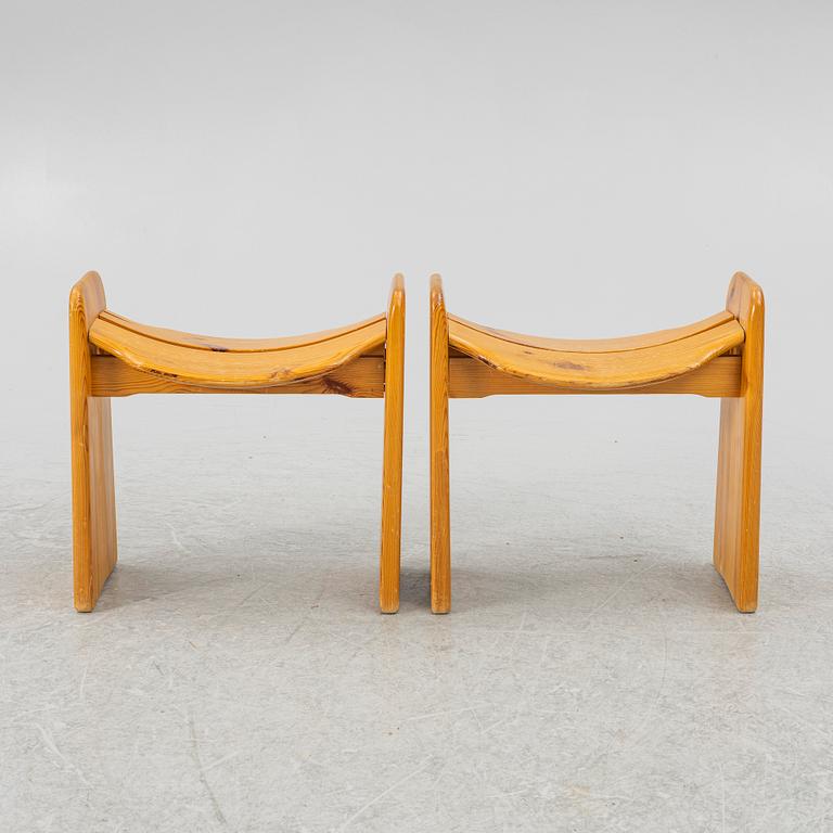 Gilbert Marklund, a pair of 'Jonte' stools, second half of the 20th century.