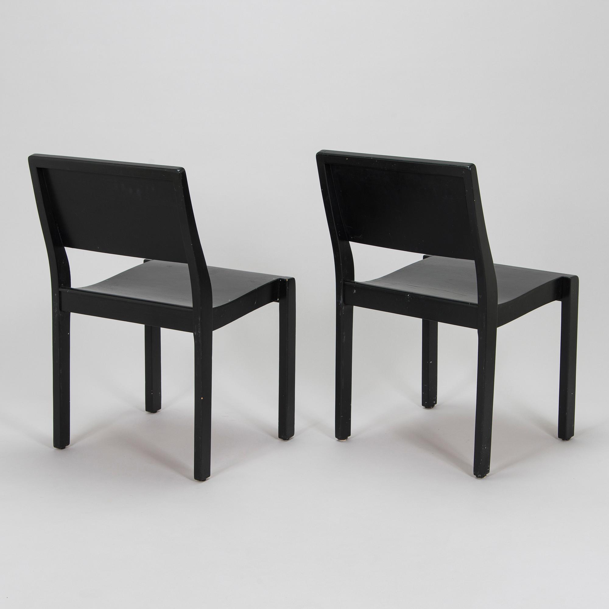 Alvar Aalto, stolar, 4 st modell 611 O.Y. Huonekalu- ja Rakennustyötehdas A.B. 1930-talets början.