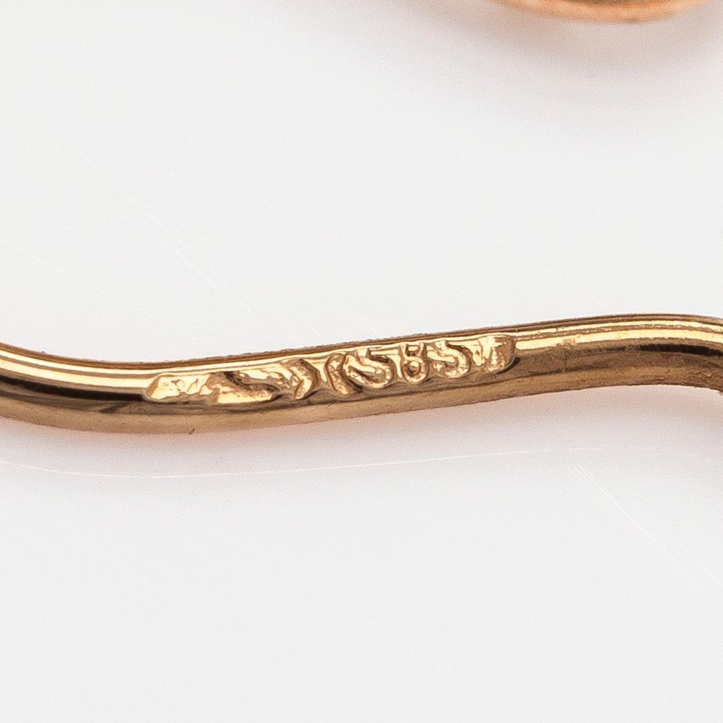 Liisa Vitali, korvakorut, "Leppäkerttu", 14K kultaa.