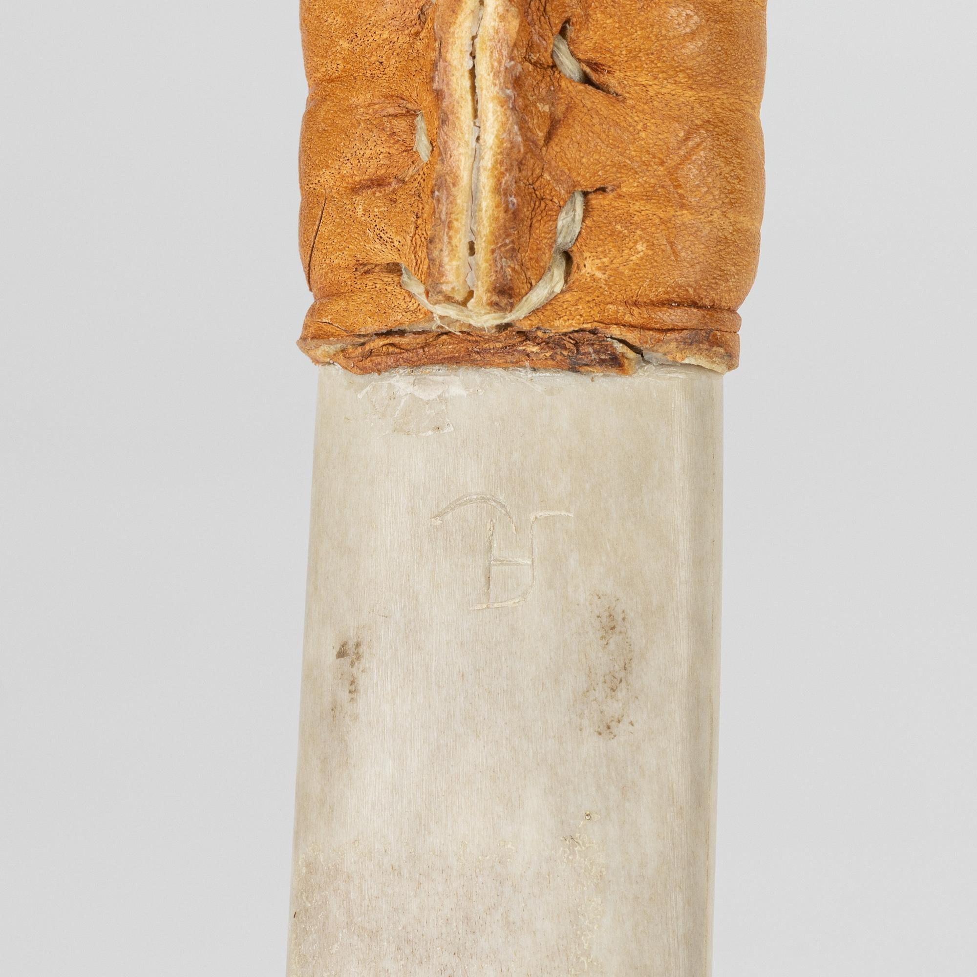 A reindeer horn knife by Per Henrik Simma, signed.