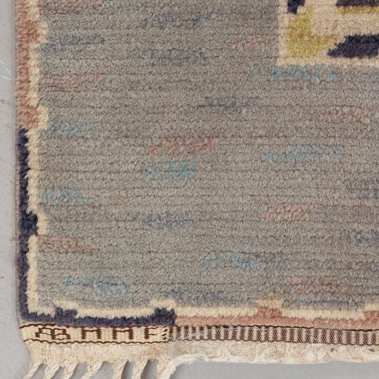 CARPET. "Blåringen". Knotted pile. 304 x 210 cm. Signed AB MMF.