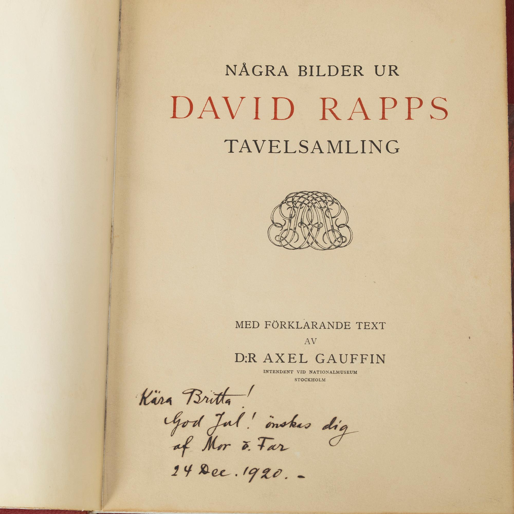 En samling konstböcker, 12 volymer, 1823-1969.