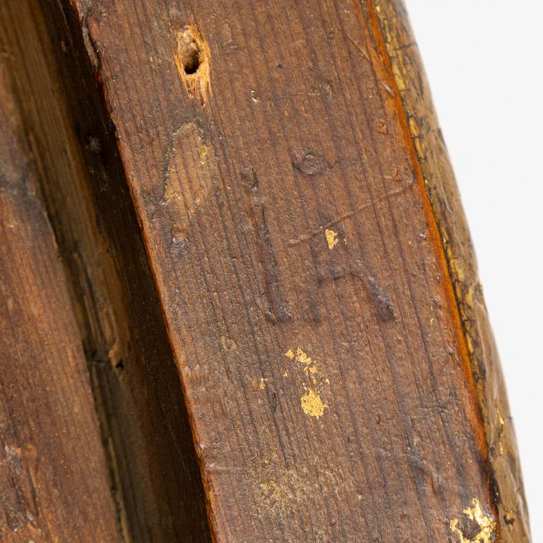 Speglar, 2 st snarlika, gustavianska, av Johan Åkerblad, (Stockholm, 1758-99).