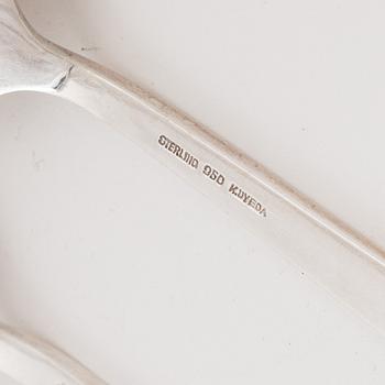 A Japanese sterling silver cutlery, mark of K. Uyeda, 20th century (98 pieces).