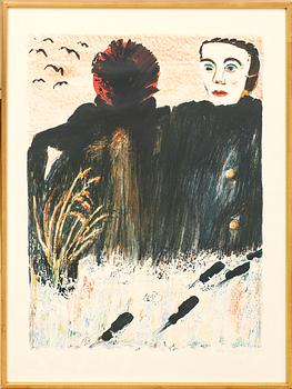 Hans Wigert, lithograph signed dated and numbered 1/2 75.