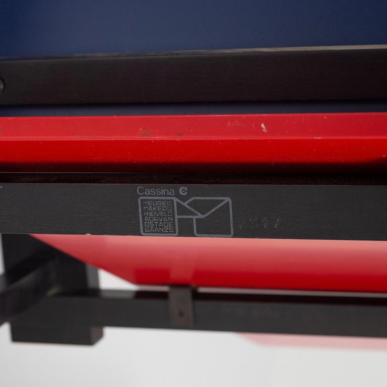Gerrit Rietveld, easy chair, 'Red and blue chair', Cassina.