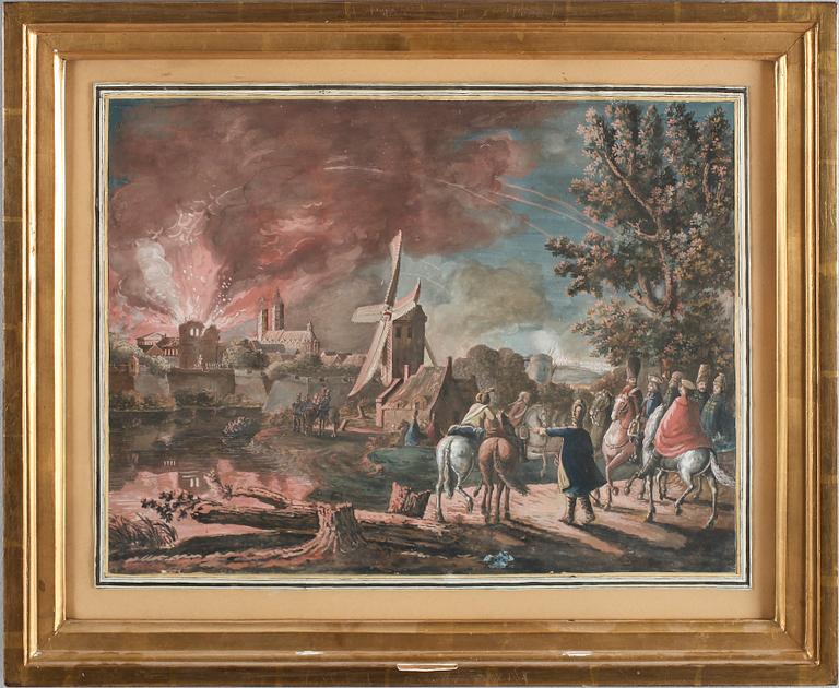 OKÄND KONSTNÄR, gouache, 1700-/1800-tal.