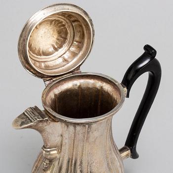 An Austrian silver coffee pot, Vienna 1731.