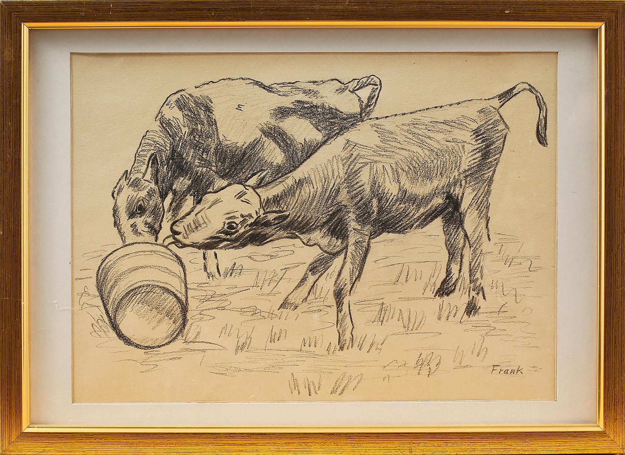 JOSEF FRANK, teckning, sign.