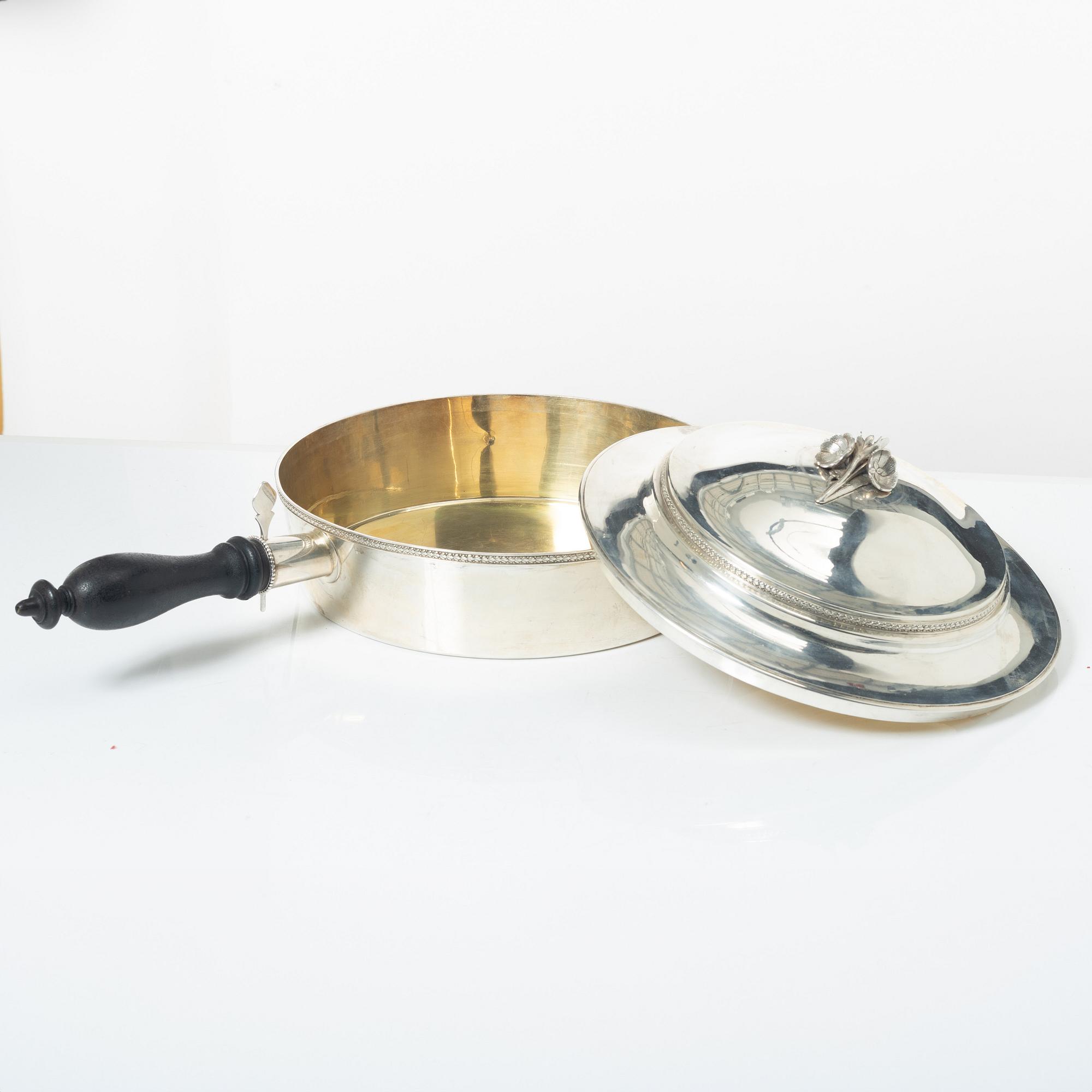 Karott med lock, silver, Carl Sandberg, Ystad 1903.