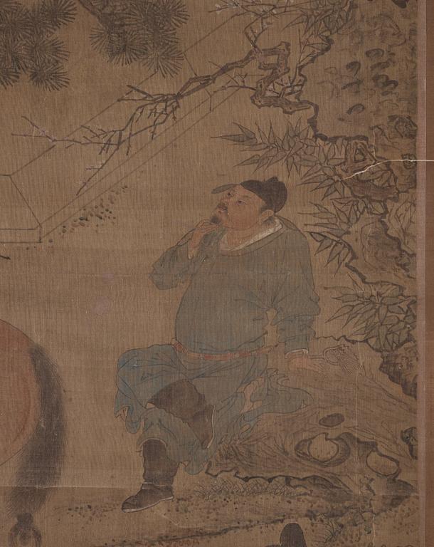 RULLMÅLNING, Zhao Mengfus efterföljd, troligen Mingdynastin 15/1600-tal.