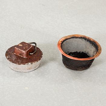 TVÄTTHO/HANDFAT, saltglaserat stengods, "V50", Höganäs, 1900-talets första hälft.