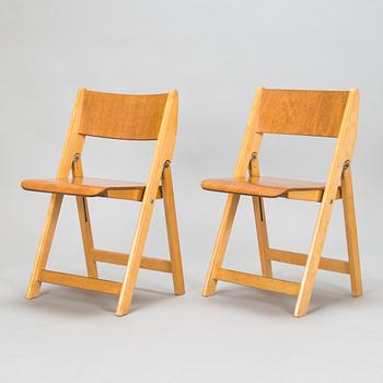 Six 1960s folding chairs for SOK Vaajakosken tehtaat.