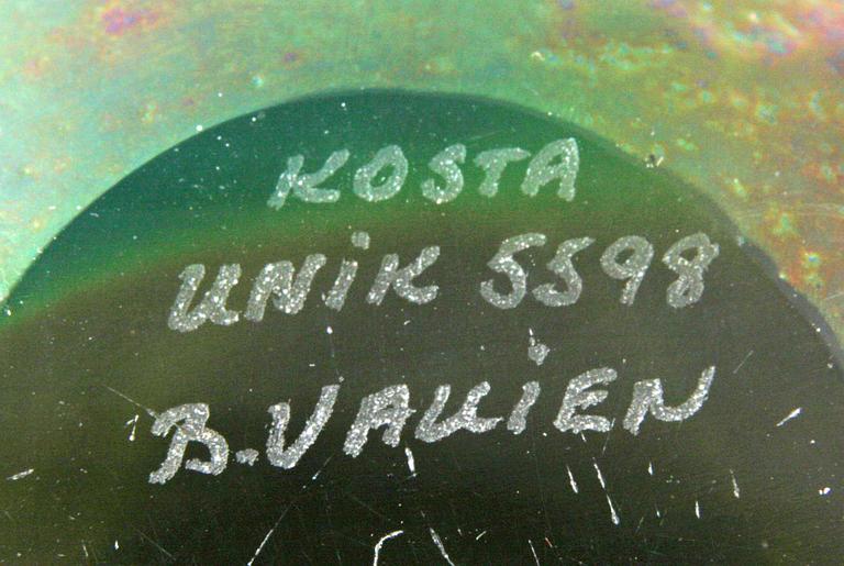 SKÅL, glas, Bertil Vallien, Kosta, sign Unik 5598.