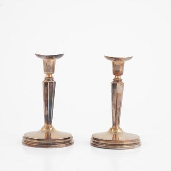 A pair of silver candlesticks, Uppsala, Sweden, 1960.