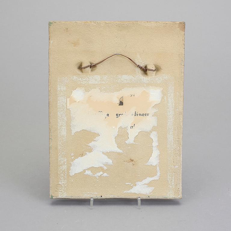 VÄGGRELIEF. Stengods, Stig Lindberg. Gustavsberg.