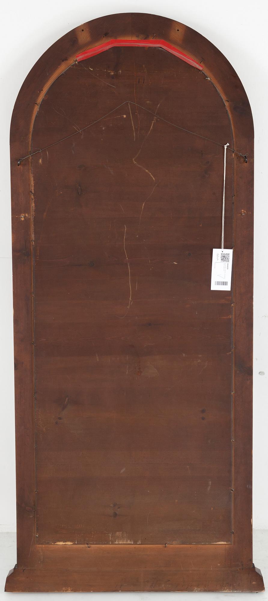 A CUPBOARD AND MIRROR, neo-rococo, second half of the 19th century.