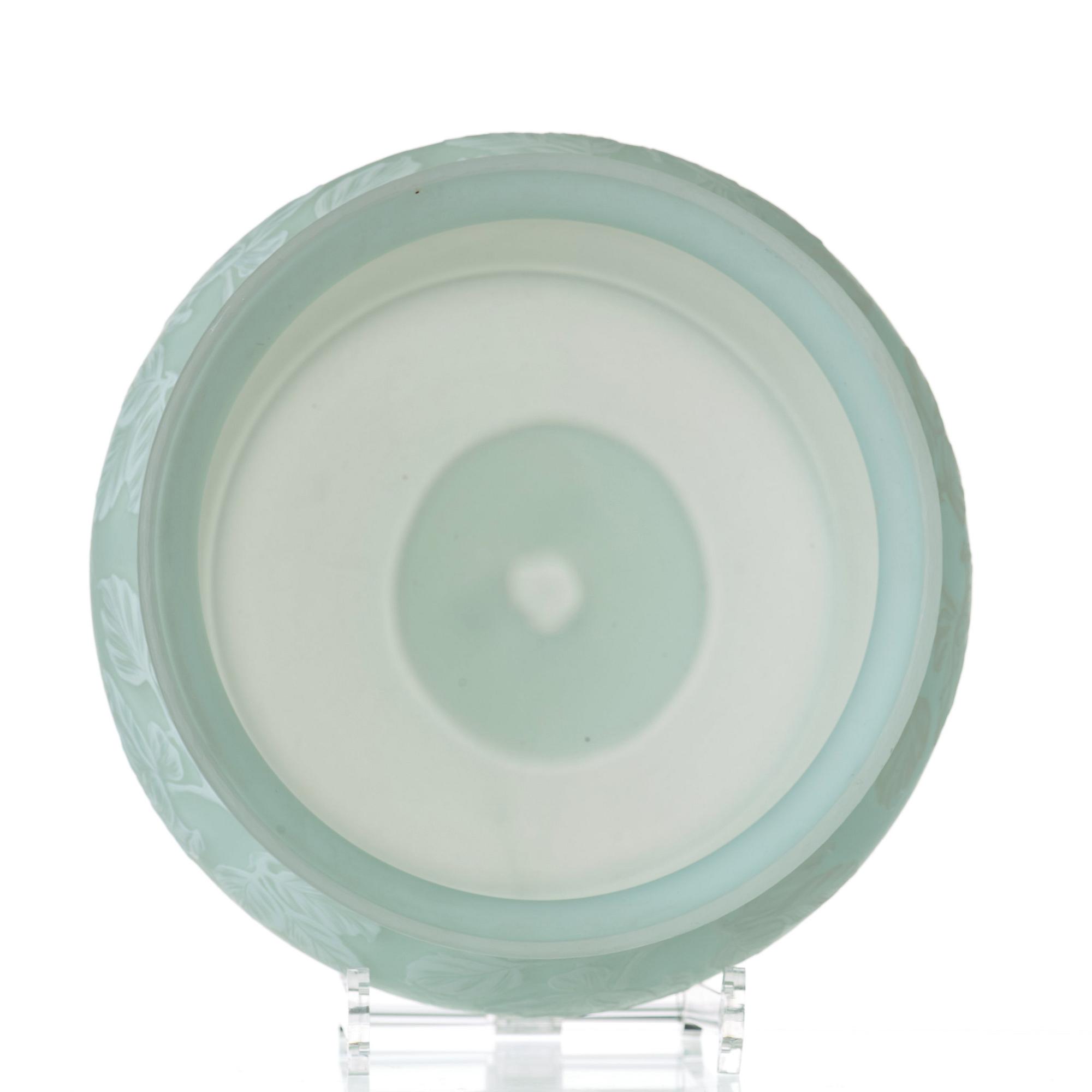 Alf Wallander, an Art Nouveau cameo glass bowl, Reijmyre, Sweden 1910.