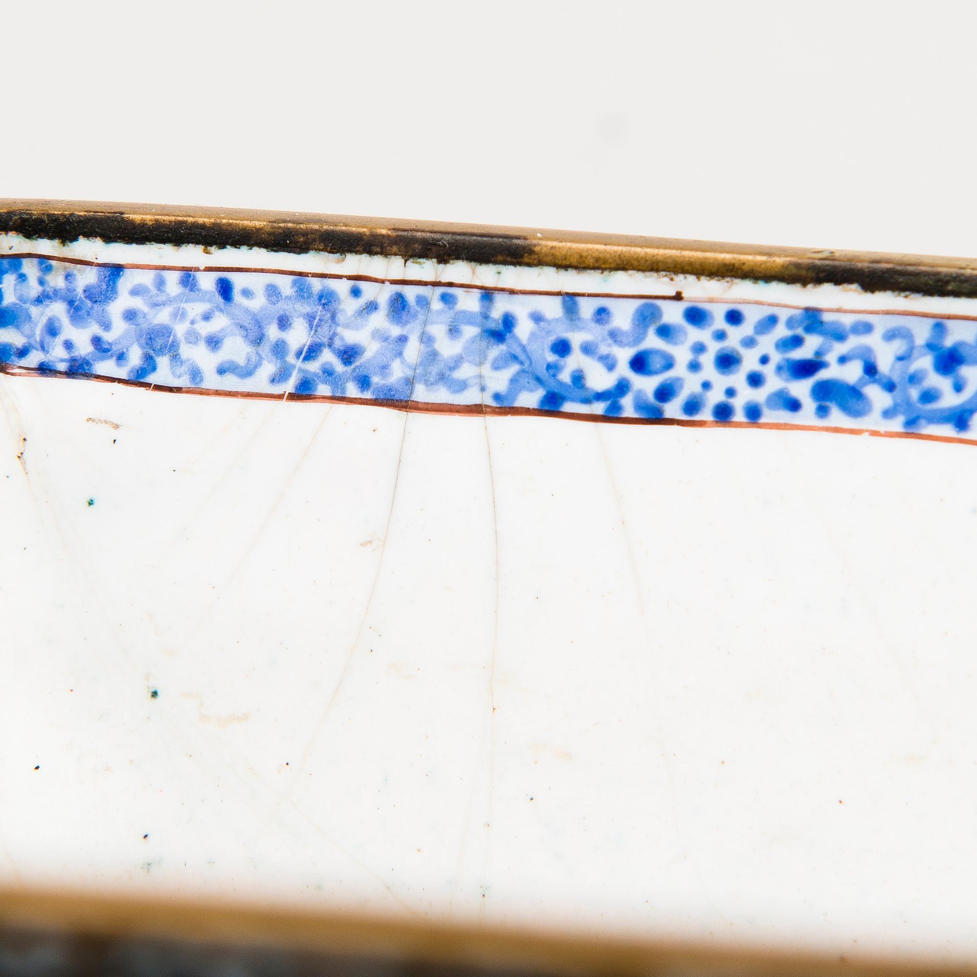 A pair of mid 18th Century Chinese enamel bowls.