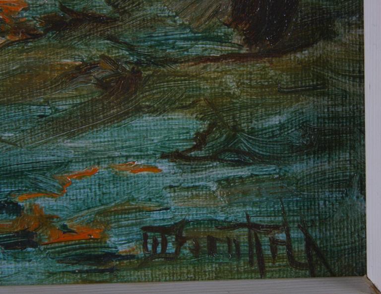 OKÄND KONSTNÄR , olja på duk, bär sign.