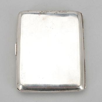 CIGARETTETUI, silver, sekelskiftet 1800-/1900-tal.