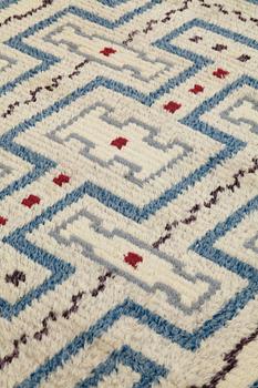 Sigvard Bernadotte, a carpet, knotted pile, ca 210,5 x 153,5 cm, signed SB.