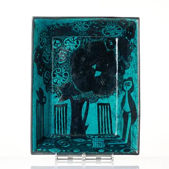 105. Birger Kaipiainen, a ceramic dish, Rörstrand, 1950s.