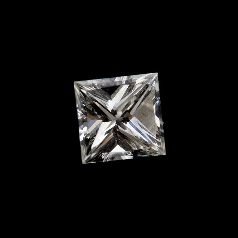 PRINCESS CUT DIAMOND, loose. Weight app. 1.30 cts.