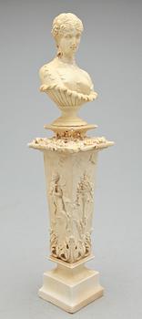 SKULPTUR, gips, 1800-tal, osignerad.