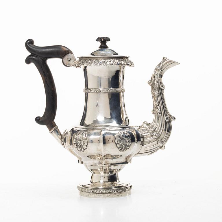 Carl Petter Norlin, mockakanna, silver, senempire, Malmö 1842.