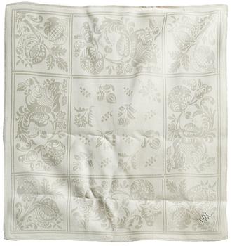244. TABLE CLOTH AND NAPKINS, 10 pieces. Linen damask. The table cloth 346 x 147 cm, the napkins around 58 x 59,5 cm each.