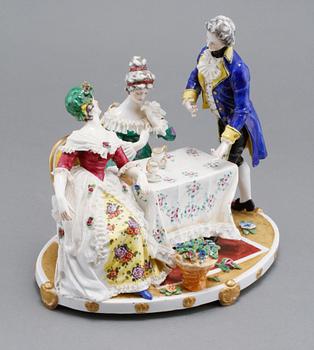 FIGURIN, porslin, Wien-liknande märkning, 1900-tal.