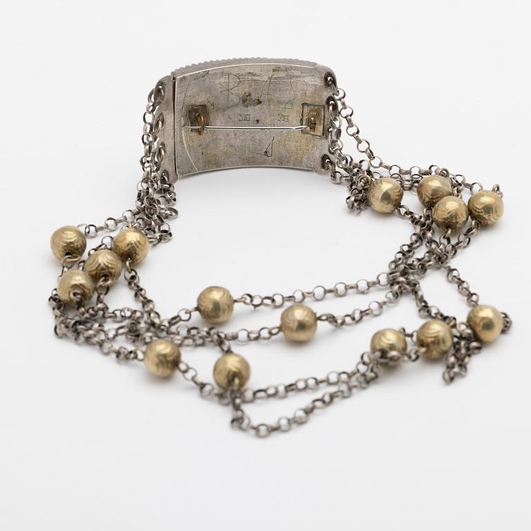 Dress ornament, silver, Peter Ohlijn (active 1777–1801), Karlskrona.
