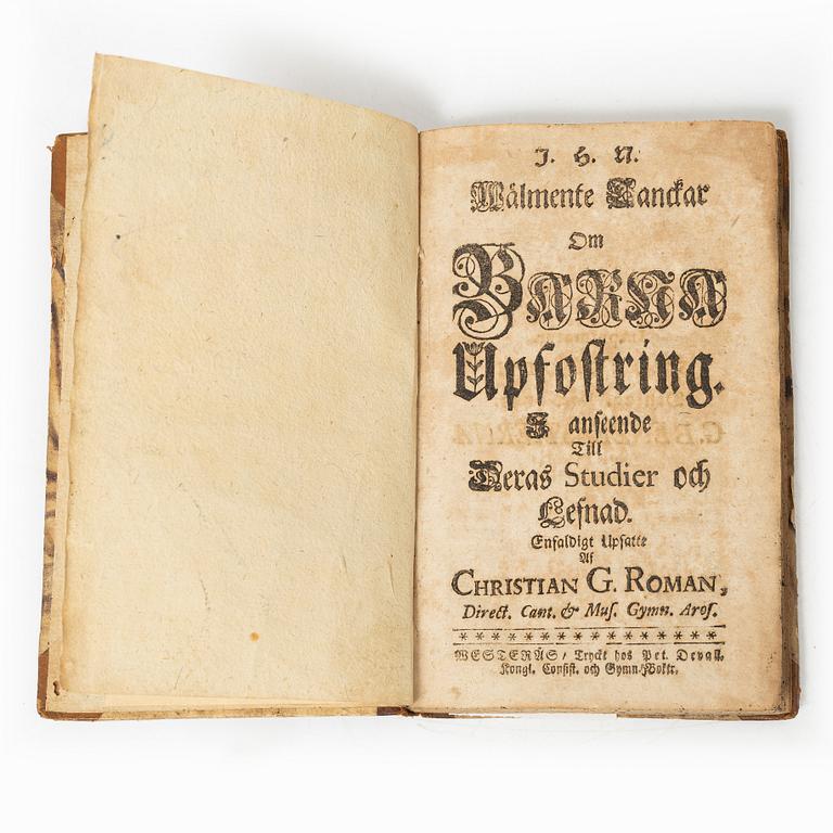 Om barns uppfostran, 1743-6.
