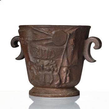 Näfveqvarns Bruk, a cast iron jardinière 'Fritidsurnan', Sweden 1930's.