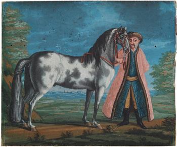 Johan Jacob Bruun, Orientaliska scener med häst och ryttare, ett par.