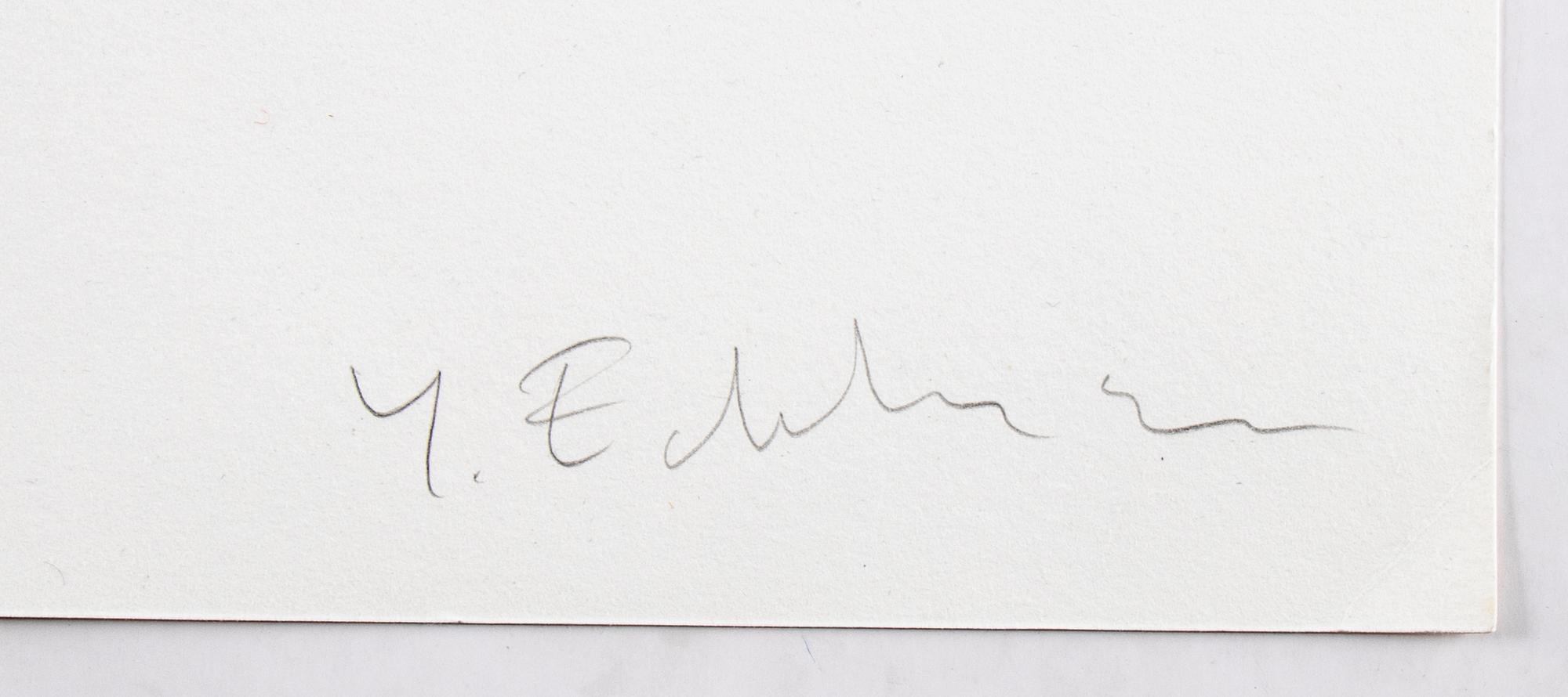 Yrjö Edelmann, lithograph in colours, signed HC.