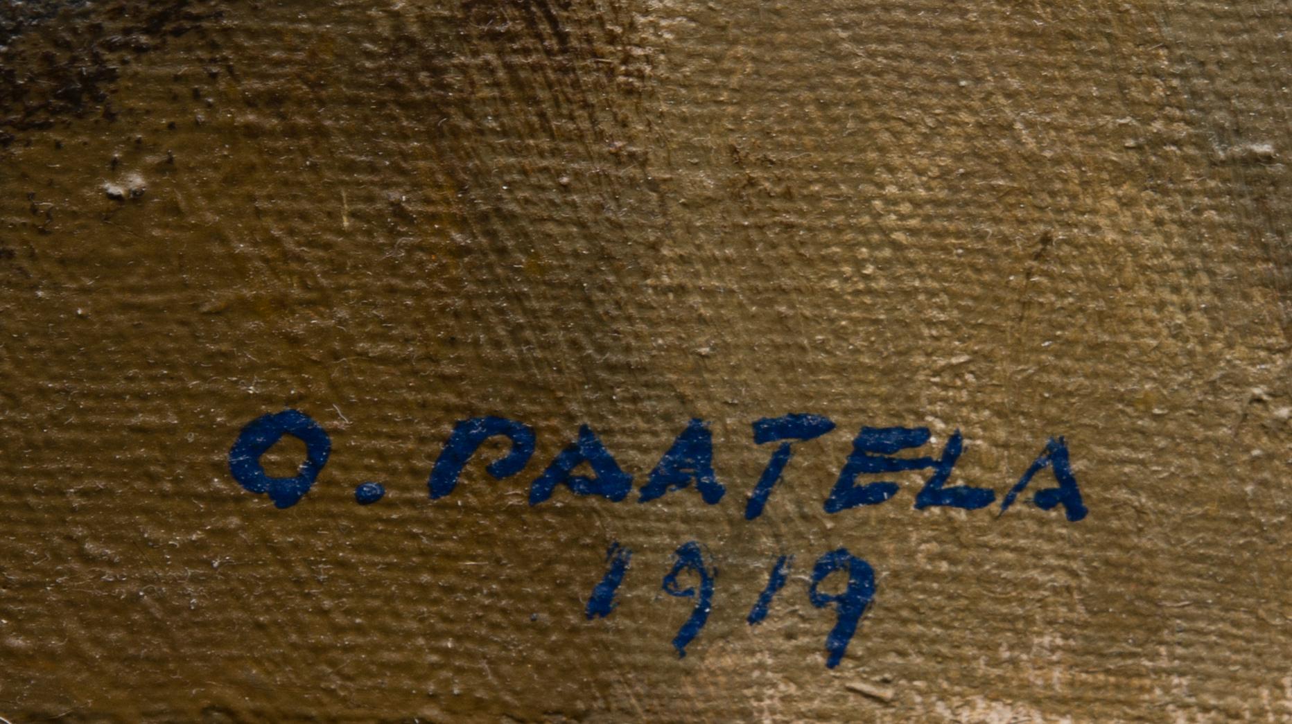 OSKARI PAATELA, olja på duk, signerad och daterad 1919.