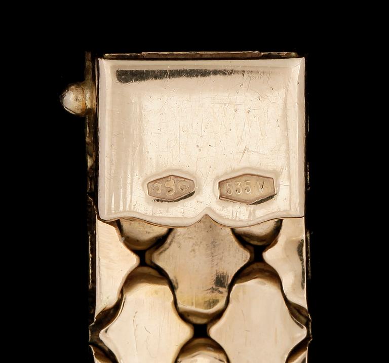 ARMBAND, 18k guld, troligen Italien. Vikt ca 34 g.