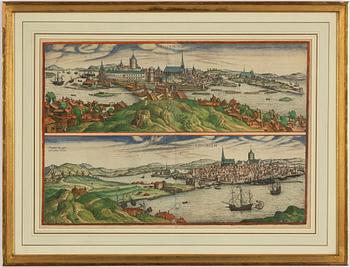 Georg Braun and Frans Hogenberg, Stockholm, from:  "Civitates orbis terrarum".