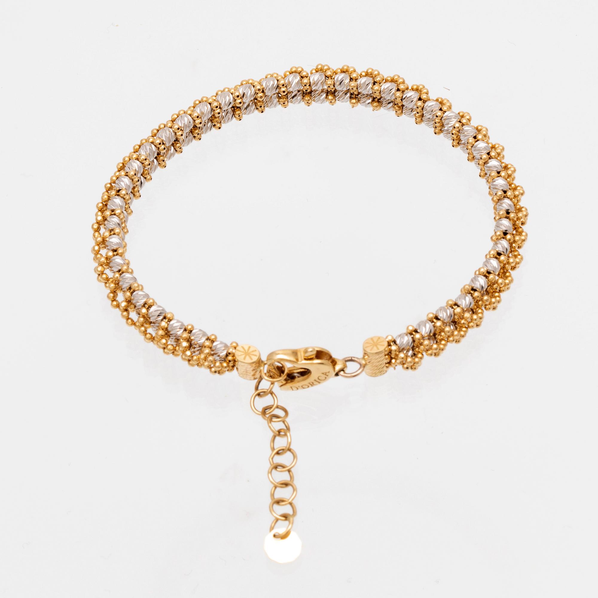 An 18K white and red gold necklace by D'orica Italy.
