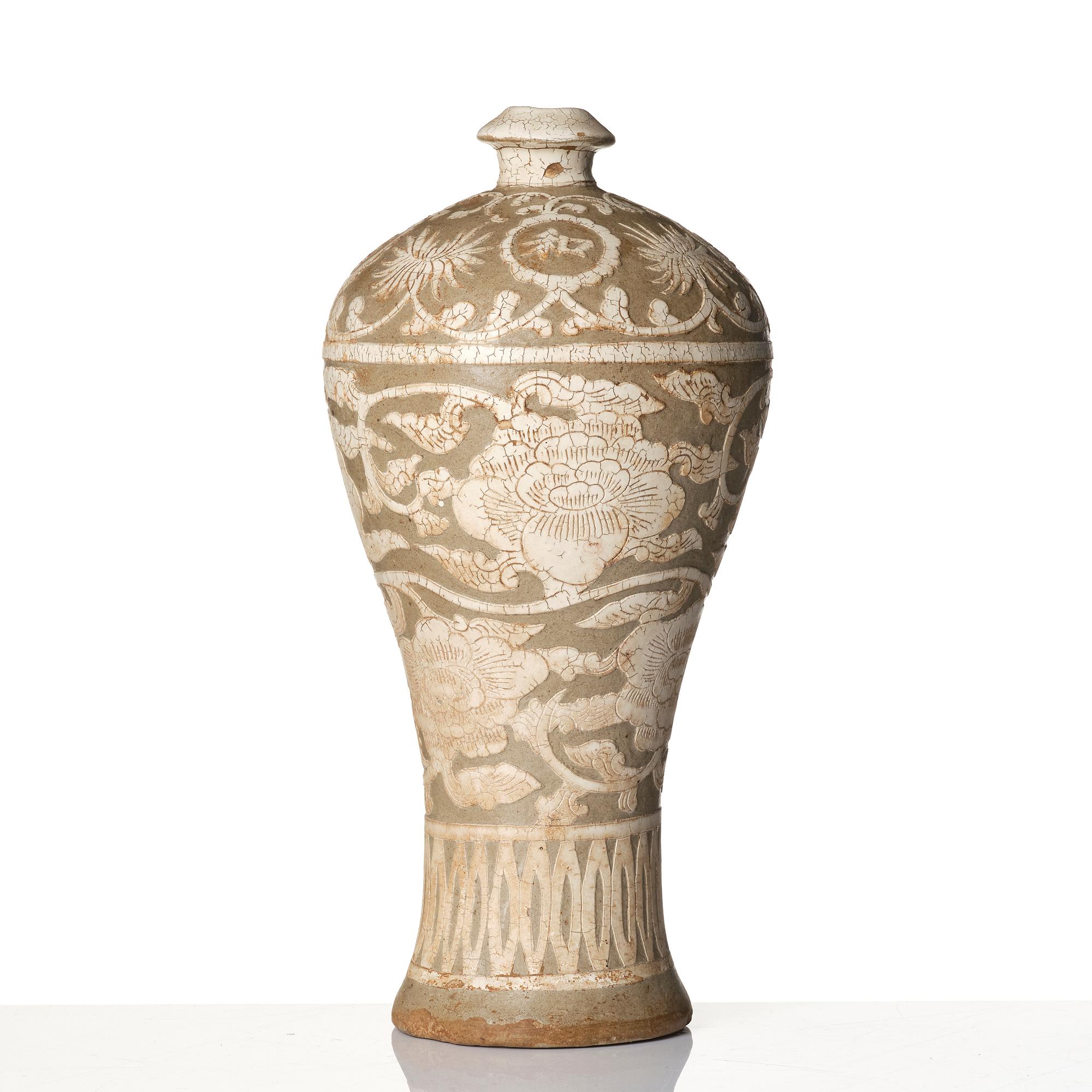 Vas, keramik. Citzhou-typ. Troligen Mingdynastin eller senare.