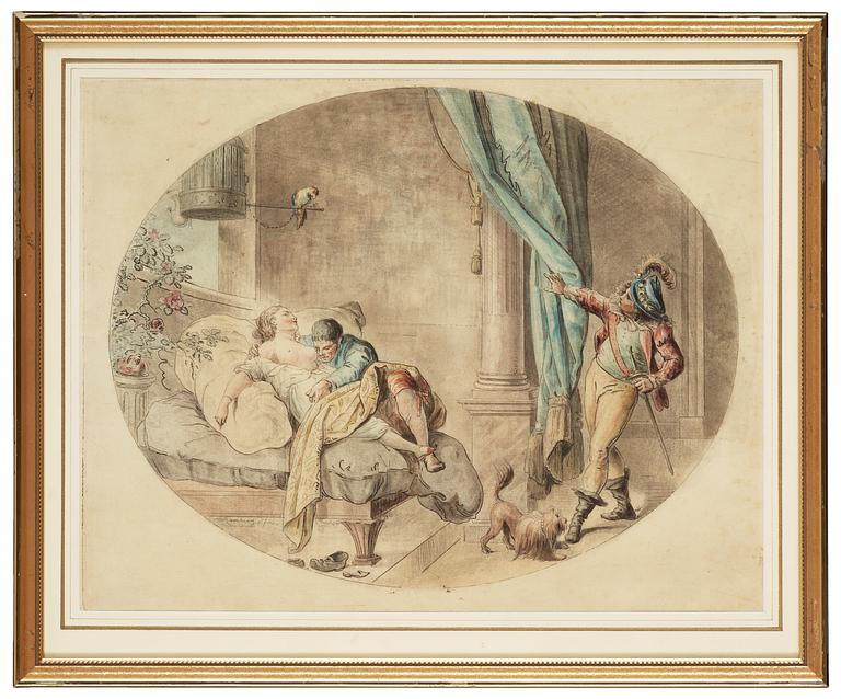 KOLORERADE GRAVYRER, 2 st, 1800-tal.