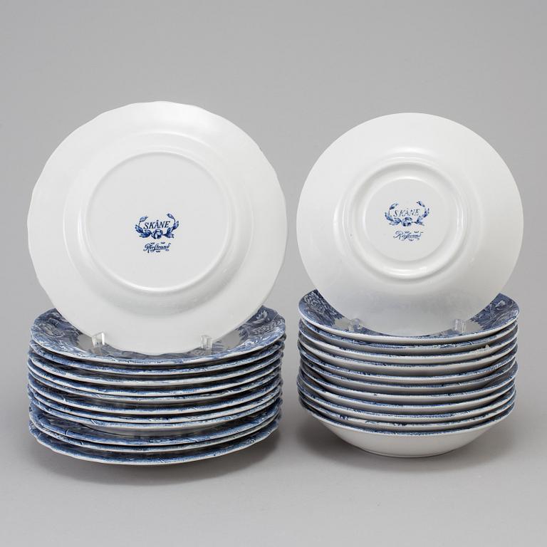 12 teacups and 12 dishes, "Skåne", Rörstrand, mid 20th century.